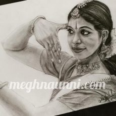 Dancer Shobha Korambil Mam Pencil Sketch