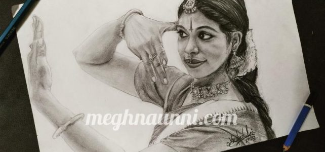 Dancer Shobha Korambil Mam Pencil Sketch