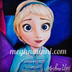 Little Elsa from Frozen 2 | Pencil Colour Drawing