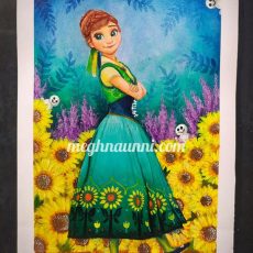 Queen Anna of Arendelle Acrylic Painting