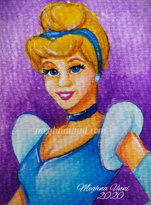 Cinderella Original Framed Water Colour Painting - Etsy