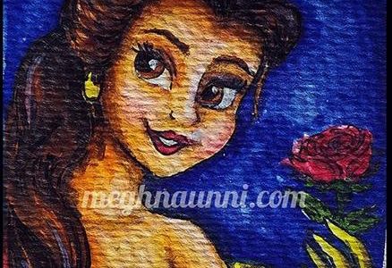 Disney Princess 5: Belle from Beauty and The Beast (1991) Painting