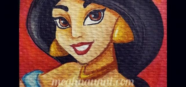 Disney Princess 6 : Jasmine from Aladdin (1992) Painting