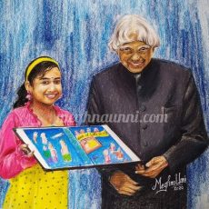 Tribute to Dr.APJ Abdul Kalam Sir – A Pencil Colour Painting