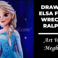 Drawing Elsa from Disney Wreck It Ralph 2 Video | Art With Meghna