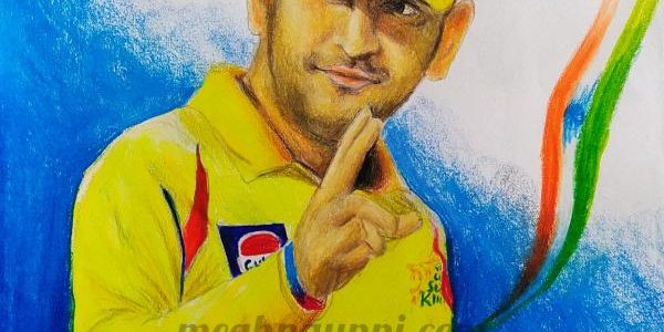 Happy Birthday to Captain Cool M.S.Dhoni | My Pencil Colour Painting