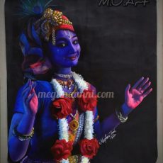 My Painting of Harinie Akka as Lord Krishna from SDN’s Srikrishna Vaibhavam Dance Drama
