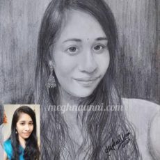 A Lady Pencil Sketch Portrait