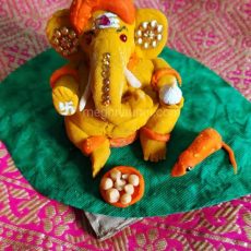 Eco-friendly Haldi Ganesha Idol Made by me