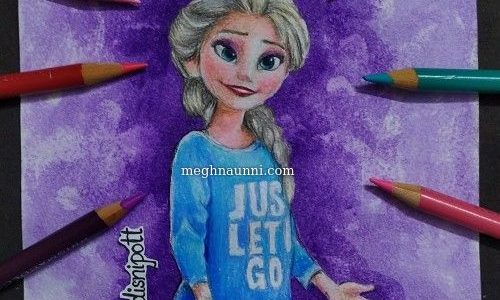 Elsa from Wreck It Ralph Pencil Color Painting