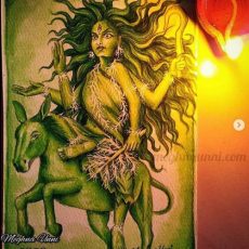 Navaratri Day 7| Maa Kālarātri Devi Painting Navaratri Day 7| Maa Kālarātri Devi Painting