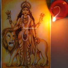 Navaratri Day 6 | Maa Kātyāyani Devi Painting Navaratri Day 6 | Maa Kātyāyani Devi Painting