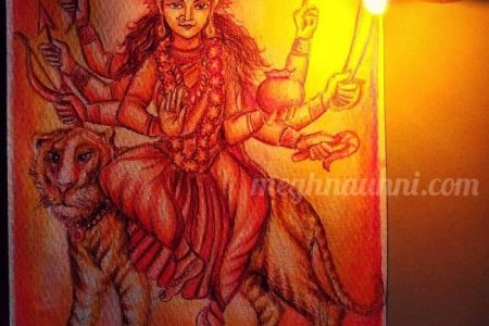 Navaratri Day 4 | Maa Kushmanda Devi Painting