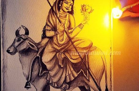 Navaratri Day 1 | Maa Shailaputri Devi Painting