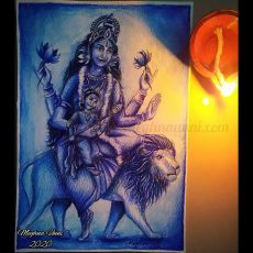 Devi Skandamata Painting the Goddess Video | Navadurga Series – Art by Meghna