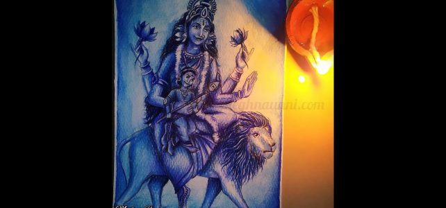 Devi Skandamata Painting the Goddess Video | Navadurga Series – Art by Meghna