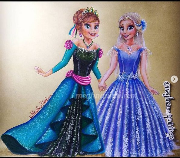 Drawing Elsa with my kid's pencils - Ioanna Ladopoulou – Art & Design