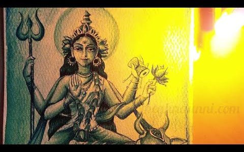 Goddess Mahagauri Painting Process Video | Art by Meghna