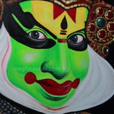 Kathakali Acrylic Painting | Close-up Video of the Painting