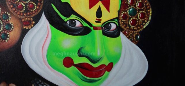 Kathakali Acrylic Painting | Close-up Video of the Painting