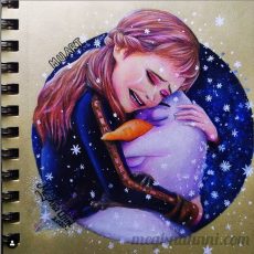 Anna Hugs Olaf Painting | From Frozen 2 Scene