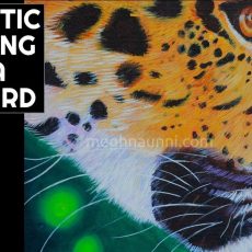 Realistic Painting of a Leopard Close-up Video