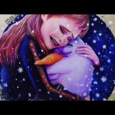 Most Emotional Scene from Frozen 2- Anna and Olaf Hug Drawing