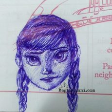 Princess Anna from Frozen: Ball Pen Sketch