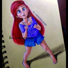 ARIEL | Wreck it Ralph Princess Pencil Colour Painting