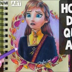 How to Color Queen Anna from Frozen 2 Video | Art by Meghna