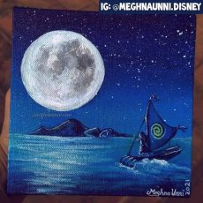 Moana is paying a visit to Te Fiti! Acrylic Painting