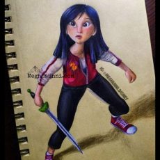 Mulan from Wreck it Ralph Princesses Painting