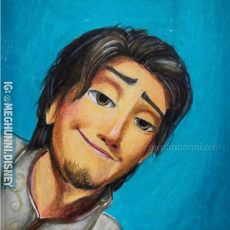 Eugene from Tangled Pencil Colours Painting