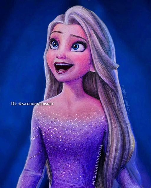 Frozen – Elsa's Popular Song Show Yourself Pencil Color Painting –  