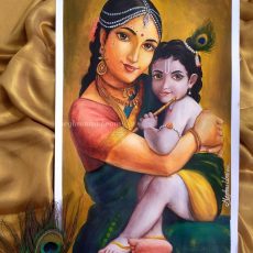 Happy Janmashtami 2021 | Shri Krishna-Yashoda Acrylic Painting