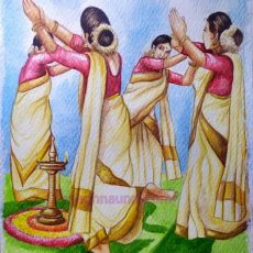 Onam 2021 Wishes to everyone | Thiruthirakali Watercolor Painting