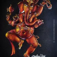 Narthana Ganapathi Painting | Happy Vinayaka Chathurthi 2021