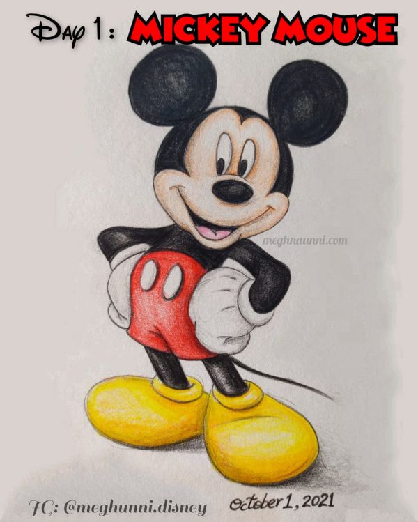 Disneytober Day 1: Mickey Mouse Art – 
