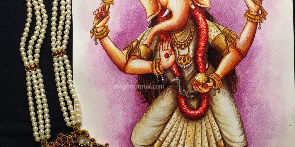 Navaratri Series Day 1: Mathrika Devi ‘Vinayaki’ or ‘Gananayika’ Painting