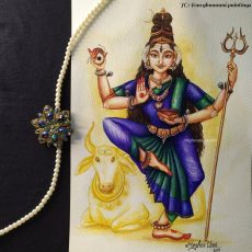 Navaratri Series Day 3: Mathrika Devi ‘Māheshwari’ Painting