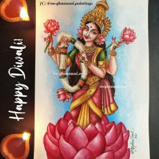 Happy Diwali 2021 | Goddess MahaLakshmi Devi Acrylic Painting