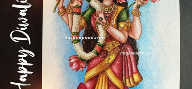 Happy Diwali 2021 | Goddess MahaLakshmi Devi Acrylic Painting
