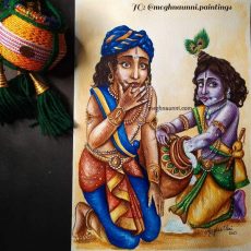 Young Krishna and Balarama Painting for Children’s Day 2021