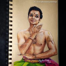 Dancer Series – 1 : Bharathanatyam Dancer Bhavajan Kumar Anna Painting