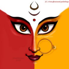 Ādhyā | My first ever Digital Painting | Goddess Ādhyā, a form of Maa Durga