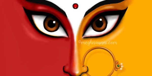 Ādhyā | My first ever Digital Painting | Goddess Ādhyā, a form of Maa Durga