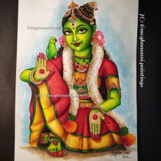 Baby Madurai Meenakshi￼ Acrylic Painting