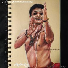 Dancer Series – 2: Popular Bharathanatyam Dancer Parshwanath Upadhye Painting