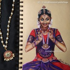 SDN Dancer Jayashri AG Portrait Painting