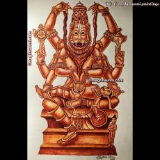 Jwala Narasimha Swamy Painting | Ahobilam Nava Narasimha Series – 1